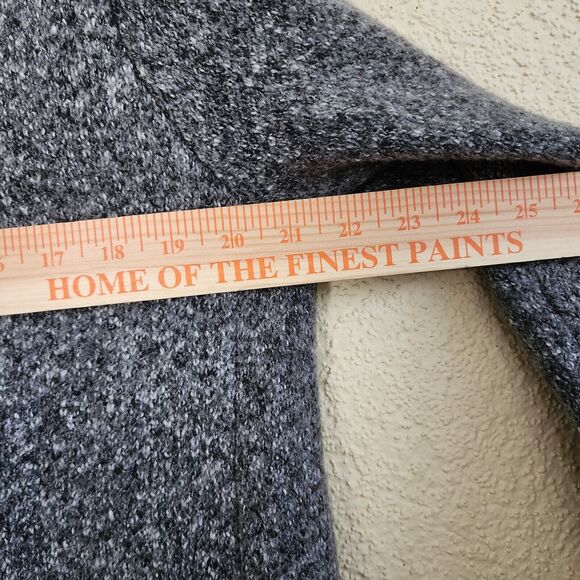 Mango Wool Trench Coat Winter Size 6 Gray Faux Fur Pockets Classic Mob Wife - Picture 12 of 12